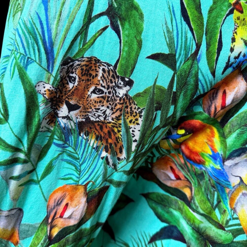 Johnny Was Taina Tropical Bird Print Sleep Shirt Nightgown XL NWT Pima Modal - Picture 13 of 13